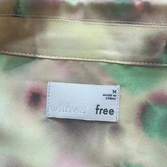 ARITZIA WILFRED FREE Briona Tie Dye Button Down Blouse Sz M - Picture 8 of 11